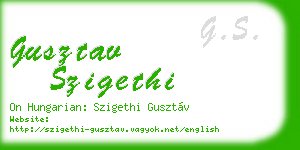 gusztav szigethi business card