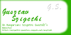 gusztav szigethi business card